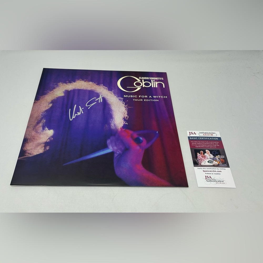 Claudio Simonetti signed Goblin Music For A Witch Album JSA COA